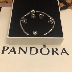 Pandora bracelet and charms bundle
